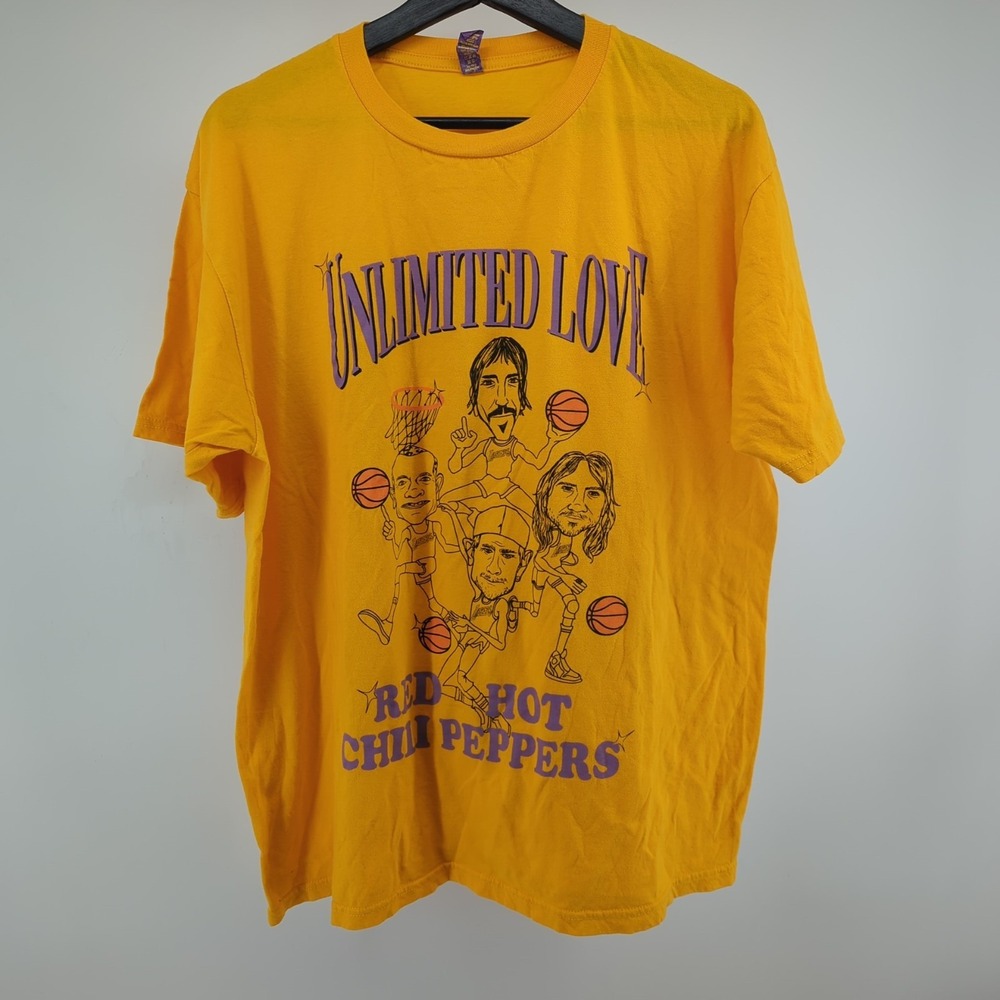 Red Hot Chili‎ Peppers Shirt La Lakers Collab Unlimited Love Shirt Size XL Luca